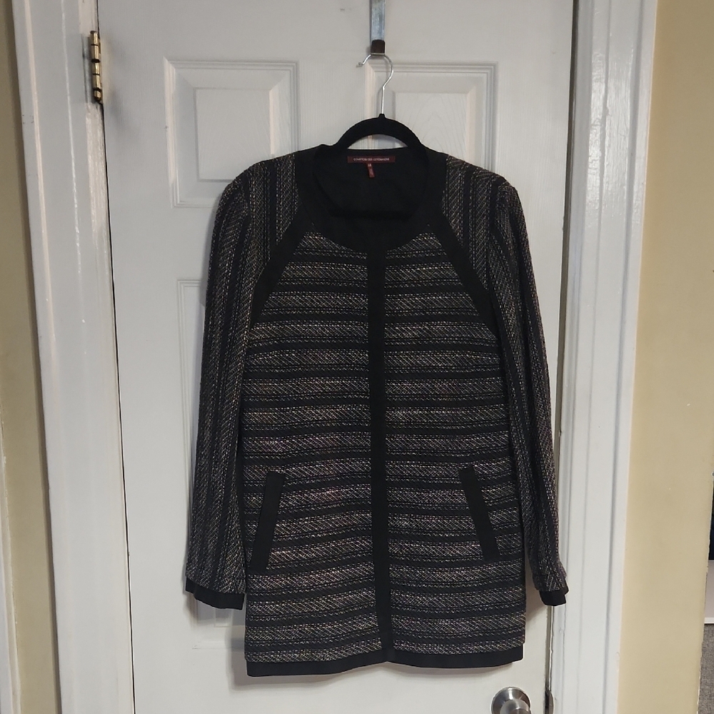 Elegant Black and Gray Women's Coat
